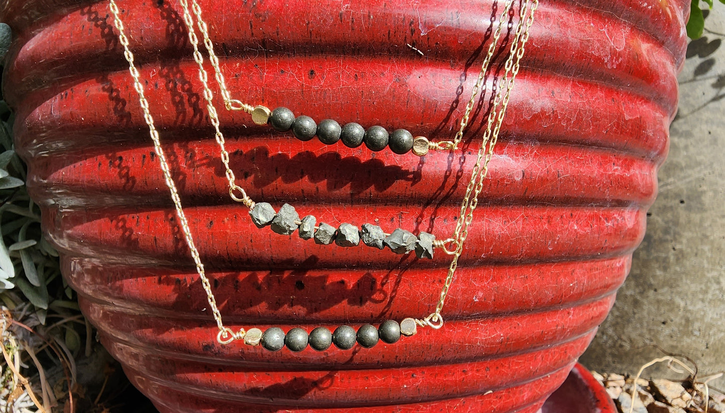 Pyrite Bar Necklace