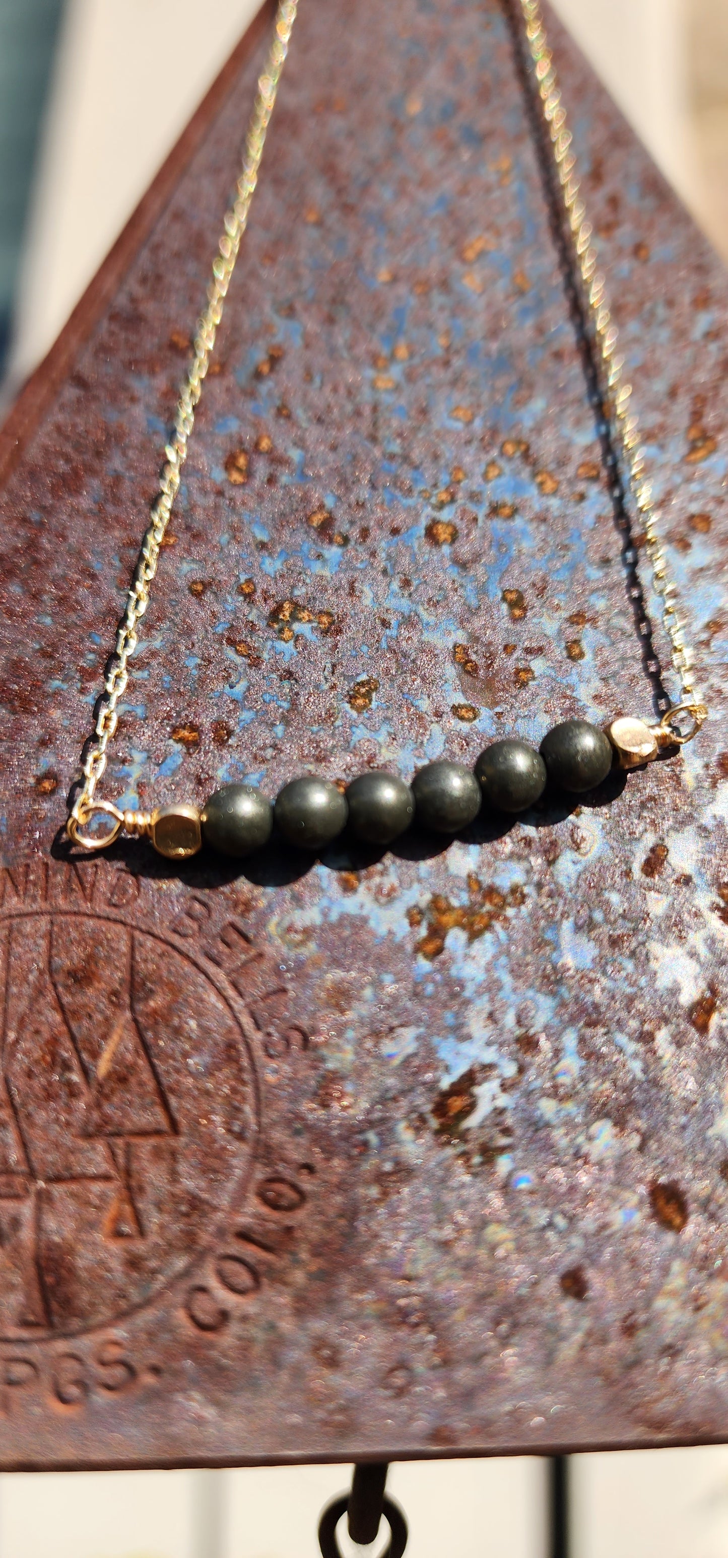 Pyrite Bar Necklace