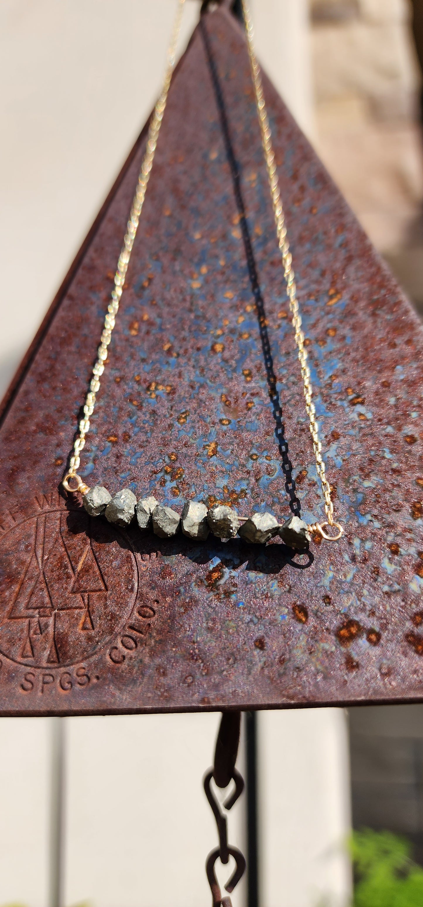 Pyrite Bar Necklace