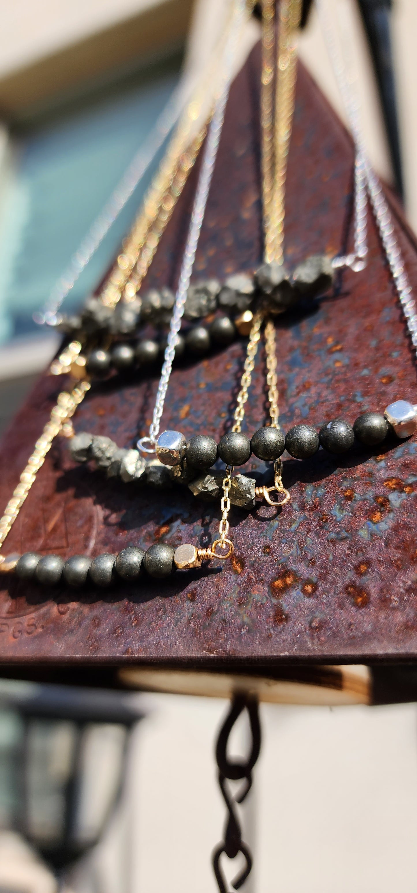 Pyrite Bar Necklace