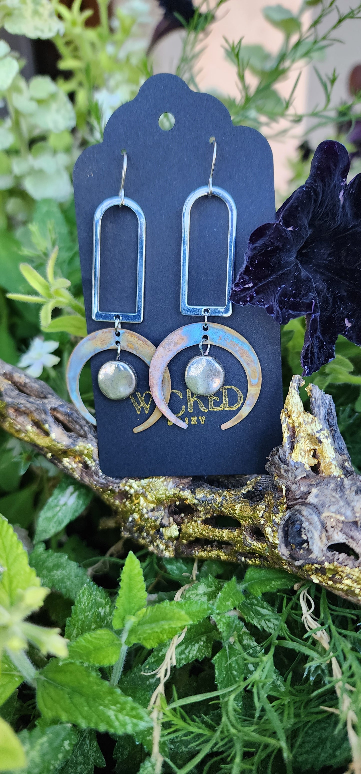 Waxing Blue Moon Dangles